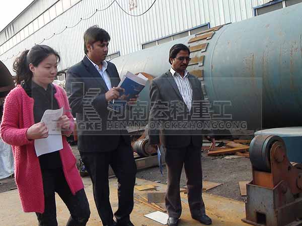 Indian Business Group Visited Our Company and Inspected Lime Rotary Kiln