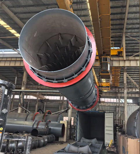 Φ 1.8×12m Gypsum Dryer with Electromagnetic Heating – Shipped to Russia