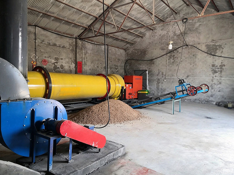 Russia Ф800×7m Chicken Manure Rotary Dryer Line